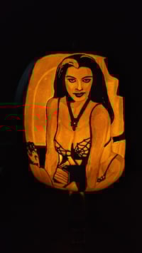 Image 4 of Lily Munster black foam pumpkin 