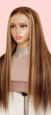 Brownie Wave - human hair HD Highlight ombré wig 99j/1b/2