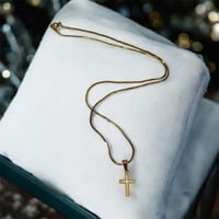 Image 1 of Outline Cross Necklace