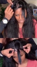 KINKY HAIR U PART WIG (Indian texture)