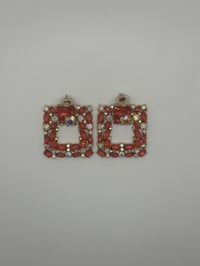 Image 2 of Diamanté Square earring