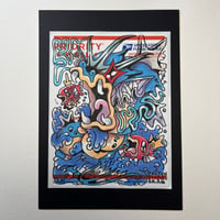 *ORIGINAL ARTWORK* The Raging Tide USPS Sticker Slap Artwork