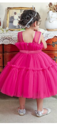 Image 3 of Tulle Princess Dress - Fuchsia 