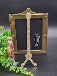 Image 3 of Vintage art nouveau brass Heart frame with real preserved web.