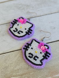 Image 2 of Ghost Kitty earrings 