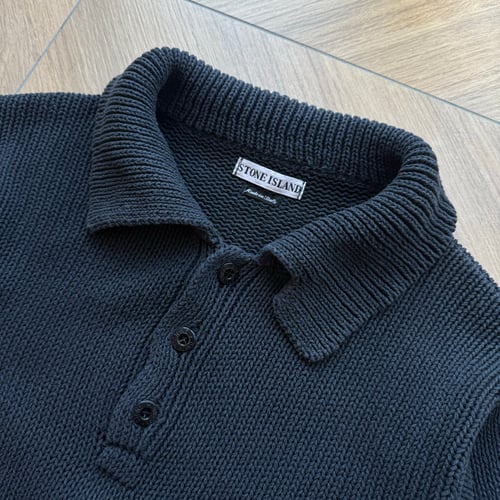 Image of 1990s Stone Island Heavweight 1/4 Button Up Sweatshirt, Size XL