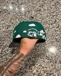 Image 2 of KELLY GREEN PARTLY CLOUDY DETRIOT TIGERS CUSTOM FITTED CAP