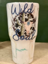 Image 1 of 30 oz Western Crackle Tumbler #38