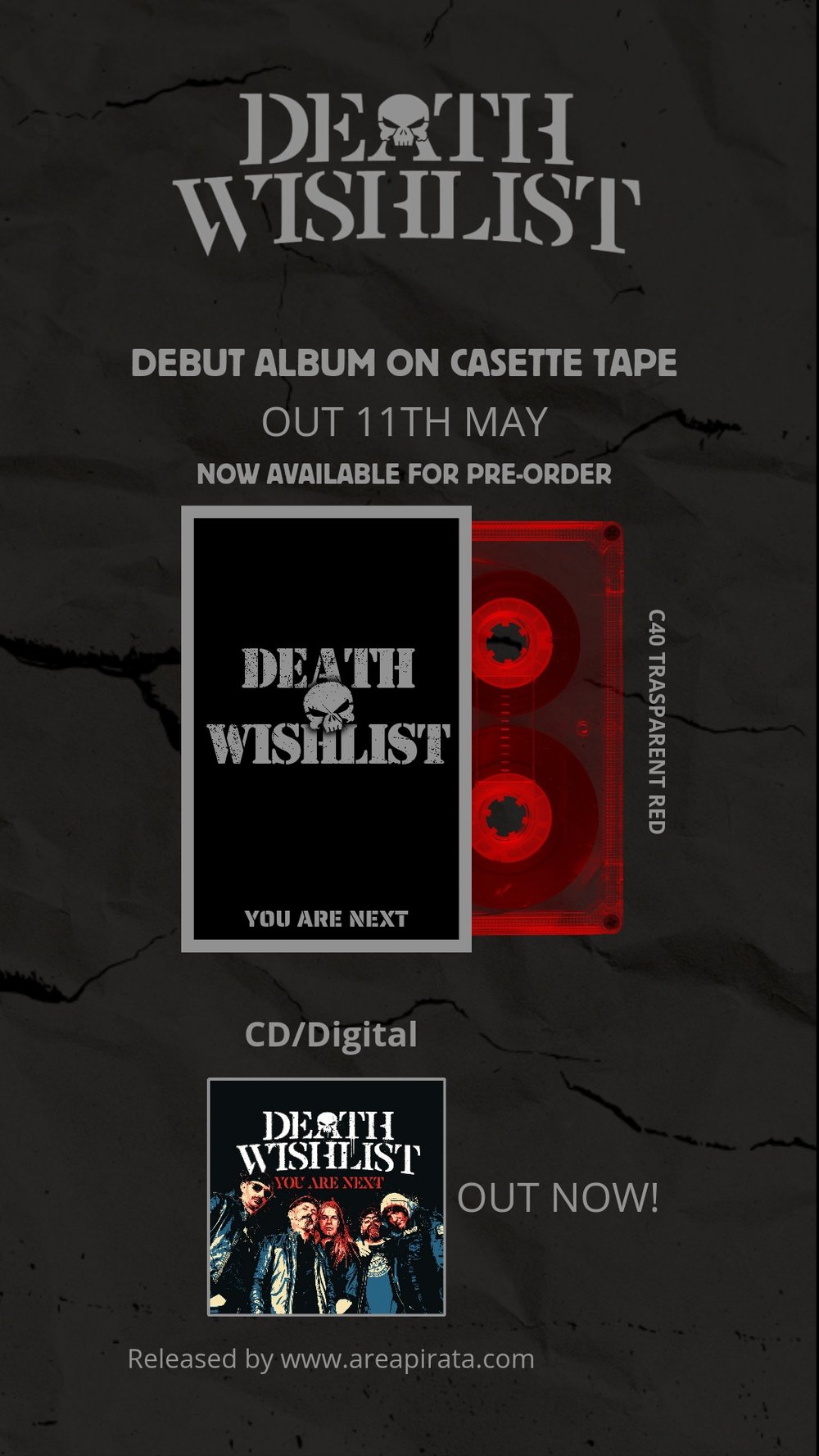 Pre-Order_DEATH WISHLIST "You are next" (Cass, Album)