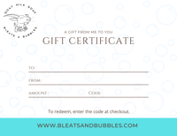 Gift certificate 