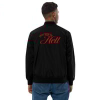 Image 1 of See You in Hell Embroidered Recycled Bomber Jacket