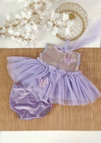 Image 1 of Sitter girls set April | age 9-12 months | lilac | cake smash