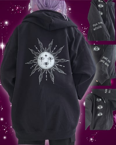 Image of You are whole just as you are zip up hoodie