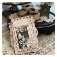 Image 12 of Junk Journal lace samples booklet in a vintage french lace pouch