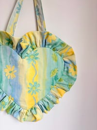 Image 3 of Watercolour Floral Heart Bag 💛🩵