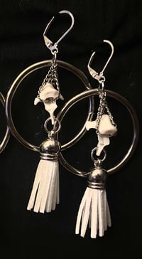 Image 2 of Marmoset Vertebrae Earrings with Tassles