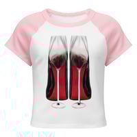 Image 2 of HIGH HEELED WINE - Women's baby tee
