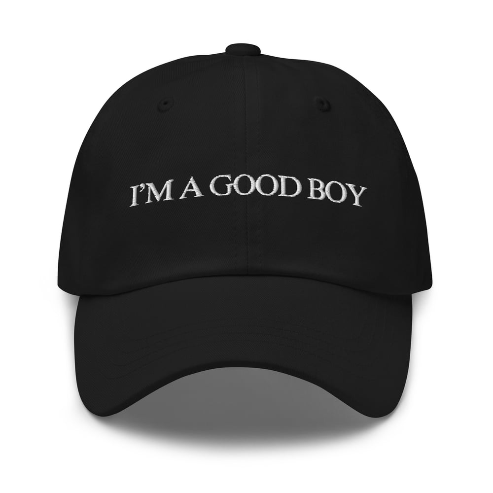 Image of I'm A Good Boy Hat (White Embroidery)