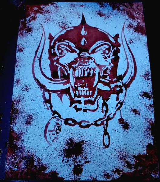 Image of Motörhead Snaggletooth Blood Painting