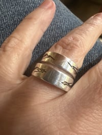 Image 3 of Navajo band ring with Kokopelli