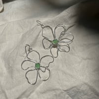 Image 4 of GREEN BLOOM EARRINGS