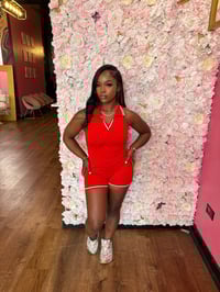 Image 5 of red halter romper 