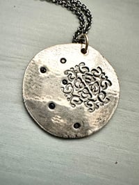 Image 8 of blue sapphire pendant with Fitzgerald quote