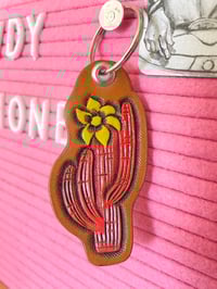 Orange and Yellow Cactus Keychain 