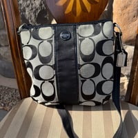 Image 1 of Coach Signature Stripe Crossbody 