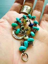 Image 9 of Turquoise Nugget Bracelet With Moon Charm