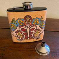 Image 4 of Day of the Dead Luchador Wrestler Flask 6 Oz