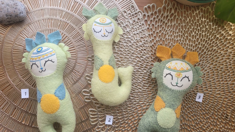 Image of Felt dolls in Green Hues