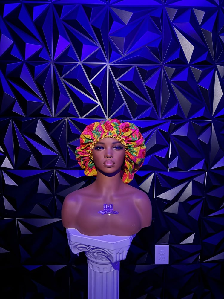 Image of African Print Bonnet — No. 02