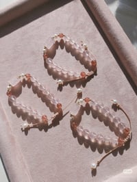 Image 2 of rose quartz with pearl bracelet 粉晶珍珠手链