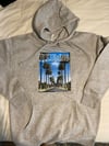 Illumn8 palm trees unisex grey hoodie 