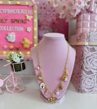 Image 1 of Paris in Spring Gold Plated Charm Necklace 
