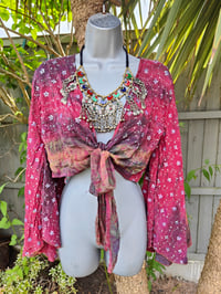 Image 5 of Wanderlust Stevie top Maroon glitter  throughout upto 14