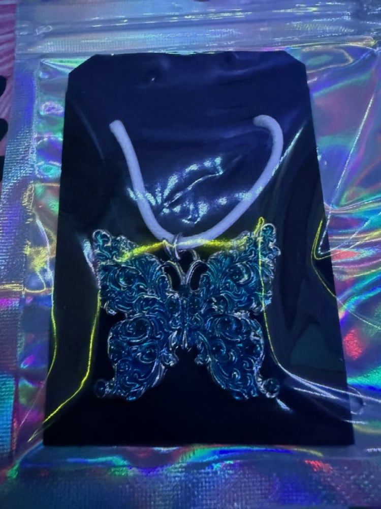 Image of  Blue Butterfly Necklace