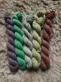 Image 2 of Mini Bundle #6 - 100G Hand Dyed Kent Romney Mini Skeins