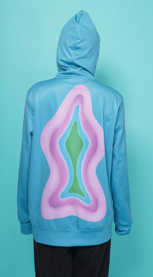 Image of “Soul Body” Full Zip Hoodie (Teal) Alyssia Strasser
