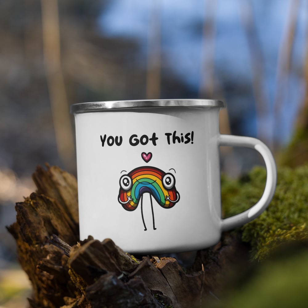 Image of You Got This Rainbow Enamel Mug 