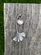 Image of Right Swoosh Ginkgo Leaf Rose Quartz Necklace Pendant (Chain included)