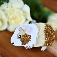 Image 1 of Gertie The Guinea Pig Brooch - Yellow 