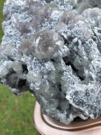 Image 21 of Green and Purple Fluorite with Calcite specimen #445