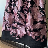Image 2 of Mauve/Black Lace Overlay Skirt