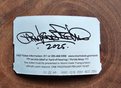 Image of Drawn on used metro card