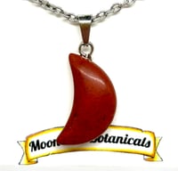 Image 1 of Red Jasper Moon Necklace
