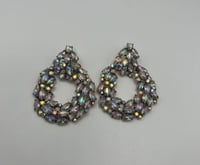Image 2 of rhinestone round earings 