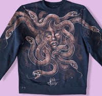 Image 3 of “GET STONED” BLEACH PAINTED SWEATSHIRT LARGE