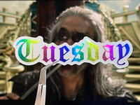 Image 1 of "Tuesday" Glossy Rainbow Foil Vinyl Sticker